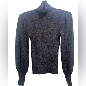 Ann Taylor Purple Metallic Sparkle Turtleneck - Used